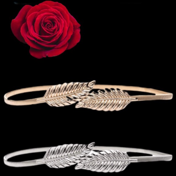 GORGEOUS GOLD CINCH LEAF BELT - Picture 2 of 9